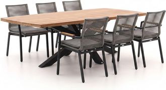 Bellagio la vita attrattiva Bellagio Marudo/Induno Deens Ovaal 240cm dining tuinset 7-delig stapelbaar