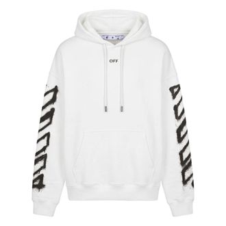 Off-white Hooded Sweatshirt - Heren - Sweatshirts & Hoodies - Wit - Maat: M Katoen