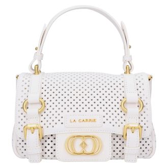 La Carrie Tassen, Dames, Beige, ONE Size, Leer, Atena Schoudertas