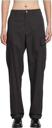 Burberry Katoenen Cargo Broek - Heren - Straight fit broeken - Zwart - L - Katoen - Broeken