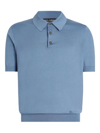 Dolce & Gabbana buttoned polo shirt - Blue