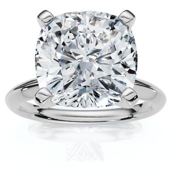 Pompeii3 3.30Ct Cushion Moissanite Solitaire Engagement Ring 14k White Gold