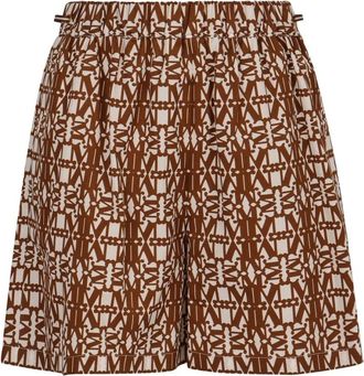 Max Mara Dames, Korte broeken, Bruin, Maat: XS Katoen