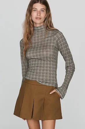 Rag & Bone Shaw Paneled Long-Sleeve Turtleneck Top
