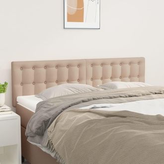 vidaXL Cabeceros 2 Unidades Cuero Sint&eacute;tico Capuchino 72x5x78/88 Cm Vidaxl