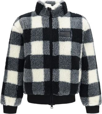 Givenchy Checked Fleece Blouson - Heren - Jassen - Zwart - L - Katoen - Jassen