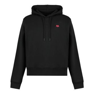 Kenzo Hoodies, female, Black, S, Boke Flower Embroidered Hoodie