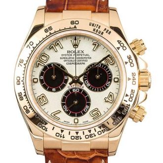 Rolex Pre-owned Rolex Daytona Chronograph Automatic Chronometer White Dial Mens Watch 116518 WAL