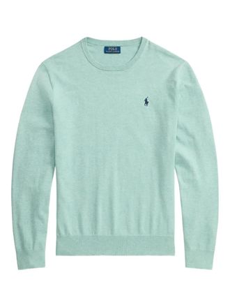 Polo Ralph Lauren Katoenen sweater met geborduurd logo - Groen