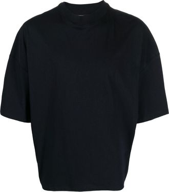 Jil Sander short-sleeved cotton T-shirt - men - Cotton - L - Blue