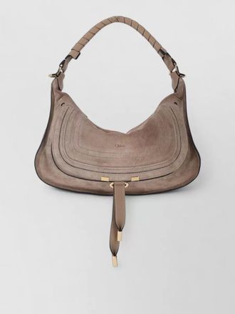 Chlo&eacute; marcie small suede leather shoulder bag