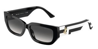 Jimmy Choo London Womens Pillow Shape Sunglasses In Black / Grey