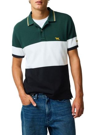 Rodd & Gunn Homebay Sports Fit Colorblock Cotton Piqu&eacute; Polo in Onyx at Nordstrom, Size Xxx-Large