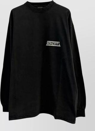 Balenciaga masking tape crew neck long sleeve top