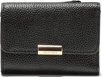 Cole Haan Rachel Compact Leather Trifold Wallet in Black at Nordstrom