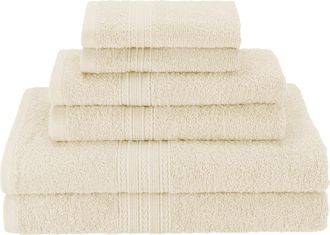 Superior Eco-Friendly Ringspun Cotton Modern Absorbent 6-Piece Towel Set