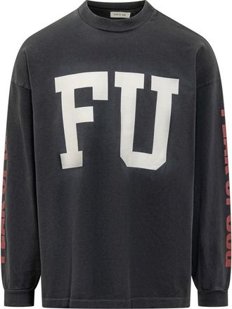 Fear of God Black Sweatshirt With Fear Of God Print