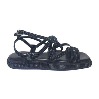 Liu Jo Flat Sandals, female, Black, Size: 10 US Amelia 06 Sandal