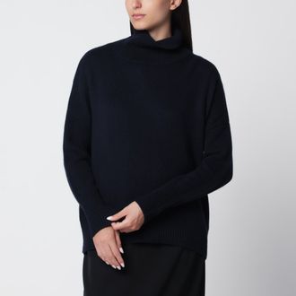 Lisa Yang Heidi turtleneck sweater in navy cashmere