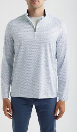 Johnston & Murphy XC+ Performance Game Day Goal Post Print Button-Up Shirt in Navy at Nordstrom, Size Xx-Large