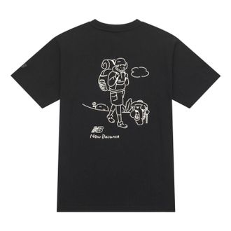New Balance Hiking Graphic T-Shirt Asia Sizing Black AMT42339-BK