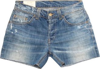 Dondup Distressed Bermuda Shorts met Stijlvolle Scheuren - Dames - Denim shorts - Blauw - W27 - Denim - Korte Broeken