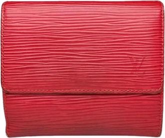 Louis Vuitton Pre-owned leren portemonnee - Dames - Vintage Accessoires - Rood - ONE Size - Leer - Vintage