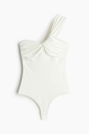 H&M One-Shoulder-Tangabody - Weiss