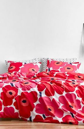 Marimekko Unikko Duvet Cover & Sham Set in Red at Nordstrom, Size Full
