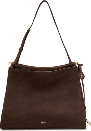 Alaia Nubuck Shoulder bag - Chocolate - One Size