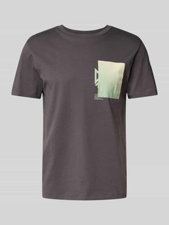 Tom Tailor Denim Regular Fit T-Shirt aus reiner Baumwolle in Anthrazit, Gr&ouml;&szlig;e S