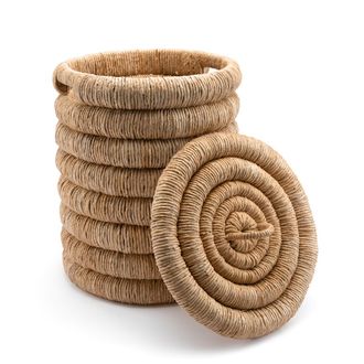 AM.PM Gevlochten ronde mand met deksel, Marilo