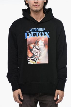 Diesel Hoodie S-MACSOUT with Print size Xl