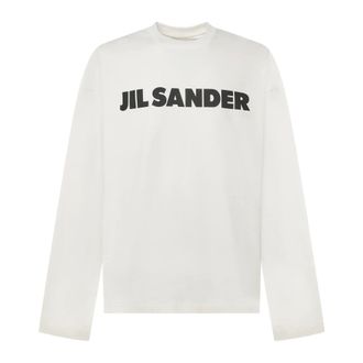 Jil Sander Long Sleeve Tops, male, White, Size: 2XL Long Sleeve Top
