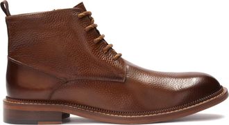 Kazar Bruine laarzen met rits en veters - Heren - Veterlaarzen - Bruin - 42 EU - Leer - Schoenen