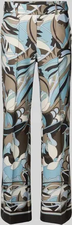 Cambio Cambio Cropped Hose im Allover-Look Modell FRANCOISE in Hellblau, Gr&ouml;&szlig;e 32