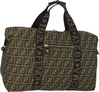 Fendi Pre-owned Weekend Bags, female, Brown, Size: ONE SIZE Pre-owned Canvas Weekend Bag
