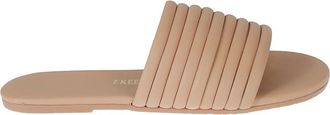 Tkees Caro Slide - Dames - Sandalen - Beige - 37 EU - Leer - Schoenen