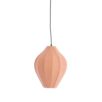 Light & Living L&aacute;mpara Colgante - Pasto - Rosa - Textil - E27 - - Light&living