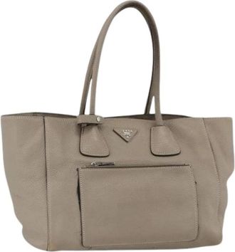 Prada Pre-owned Tote Bags, female, Gray, Size: ONE SIZE Pre-owned Vintage Tote Bag