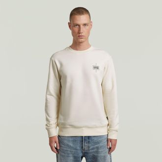 G-Star Logo Sweater - Beige - Heren
