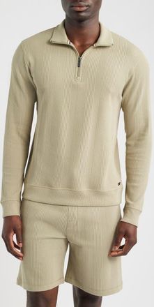 BOSS Structure Quarter-Zip Pullover in Light/pastel Green at Nordstrom, Size Xx-Large