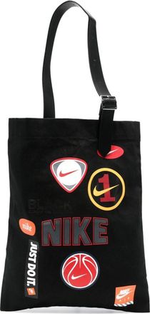 Comme Des Gar&ccedil;ons stamp-print tote bag - men - Cotton/Calf Leather/Polyester/Polyurethane - OS