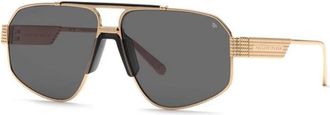 Philipp Plein Aviator Zonnebril - Heren - Zonnebrillen - Zwart - 63 MM - Accessoires