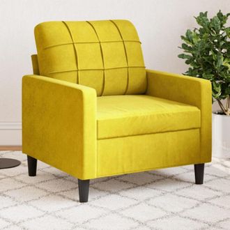vidaXL Sill&oacute;n De Terciopelo Amarillo 60 Cm Vidaxl