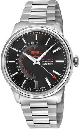 Gevril Group Guggenheim Swiss Automatic Bracelet Watch, 44mm in Silver at Nordstrom Rack