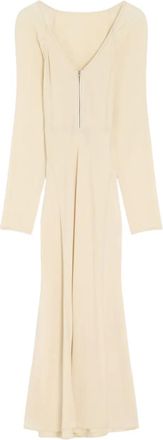 Christophe Lemaire Abito midi con mezza zip - Giallo