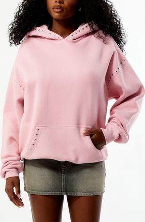 PacSun Studded Hoodie in Pink at Nordstrom, Size X-Small