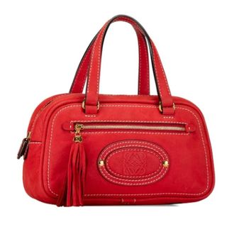 Loewe Pre-owned Handbags, female, Red, Size: ONE SIZE Pre-owned Leather Handbag