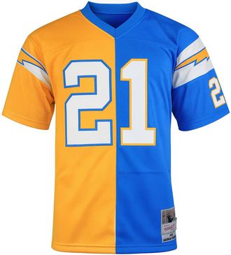 Mitchell & Ness Mens NFL San Diego Chargers 21 Tomlinson Split Legacy Jersey - Yellow - Size X-Large